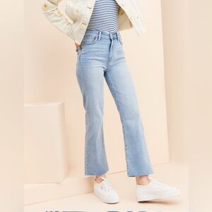 Paige Atley Ankle Flare Light Denim Braided Detail Jeans Size 25